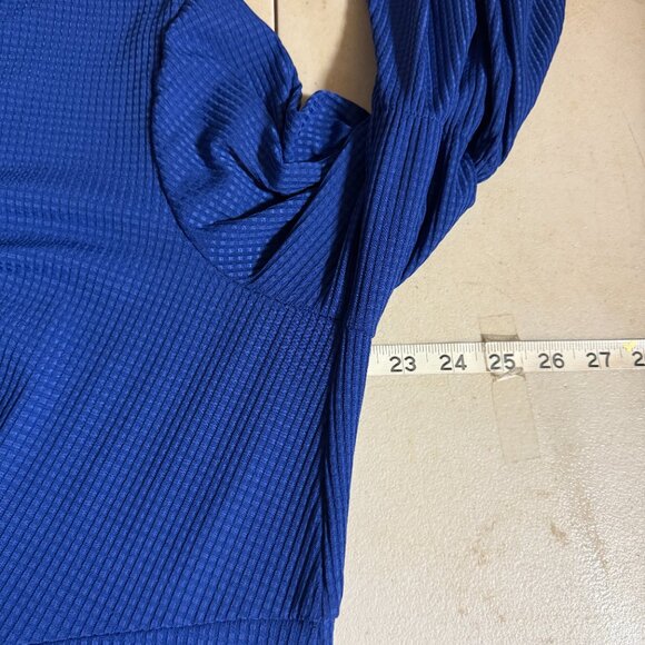 Cato Plus Size Ruched Front Tunic 22/24W - Royal Blue - Picture 8 of 9